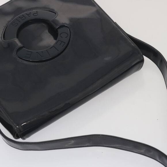 CELINE Shoulder Bag Enamel Navy - Picture 6 of 12